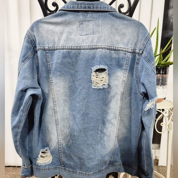 Distressed Denim Jacket - Picture 5 of 9
